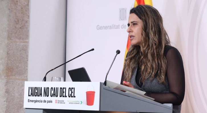 La portaveu del Govern durant la roda de premsa (Autor: Rubén Moreno)