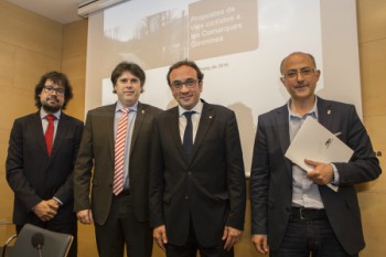 Ricard Font, Pere Vila, Josep Rull i Albert Gómez, d'esquerra a dreta. Ricard Font, Pere Vila, Josep Rull i Albert Gómez, d'esquerra a dreta.