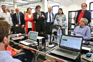 El president i l'alcaldessa de Barcelona durant la inauguració del Pier01. Autor: Jordi Bedmar