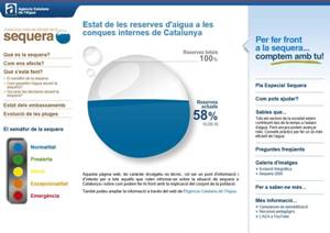 Mitjana del nivell de les reserves d'aigua als embassaments de les conques internes. Mitjana del nivell de les reserves d'aigua als embassaments de les conques internes.