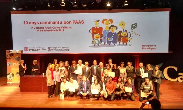 Foto dels premiats en la jornada d'avui.