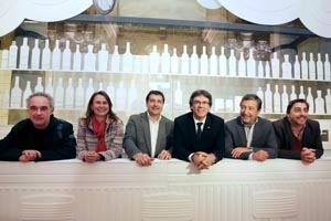 El president i la consellera amb els germans Roca i Ferran Adrià. Autor: Rubén Moreno