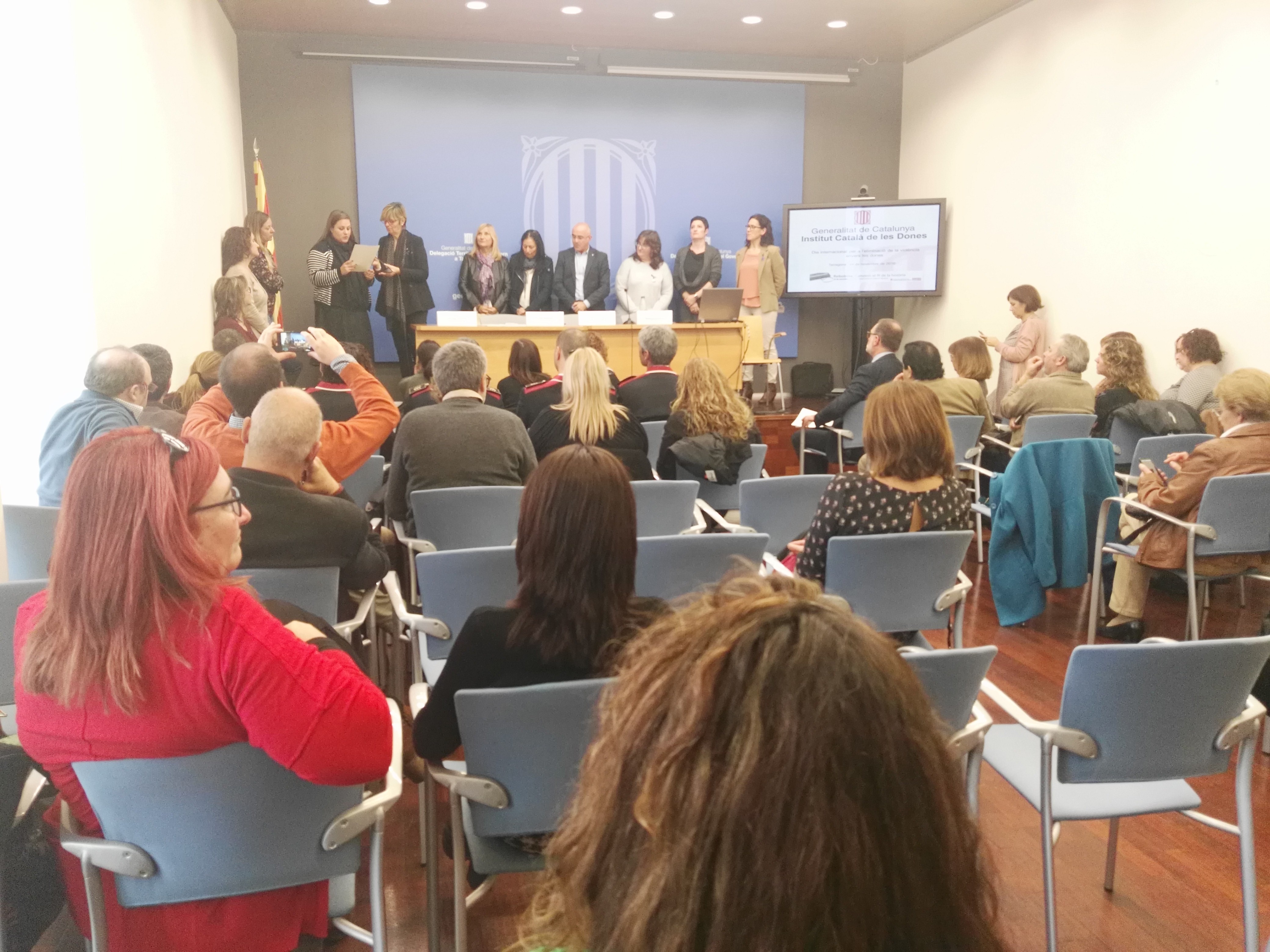 Imatge de l'acte institucional que ha tingut lloc aquest matí a la Delegació del Govern