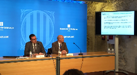 El director de l'ARC, Josep Maria Tost, acompanyat del director dels Serveis Territorials del Departament de Territori i Sostenibilitat a Girona, Pere Saló, durant la presentació. El director de l'ARC, Josep Maria Tost, acompanyat del director dels Serveis Territorials del Departament de Territori i Sostenibilitat a Girona, Pere Saló, durant la presentació.