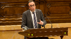 El conseller Rull, avui al Parlament.
