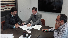 A l'esquerra, Isidre Gavín, director general de CIMALSA; a la dreta, Jorge Fernández, director general d'AGROLAB. A l'esquerra, Isidre Gavín, director general de CIMALSA; a la dreta, Jorge Fernández, director general d'AGROLAB.