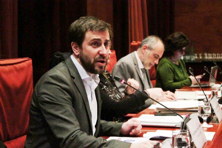 El conseller Comín, explicant els pressupostos de Salut, en comissió. FOTO: Parlament de Catalunya