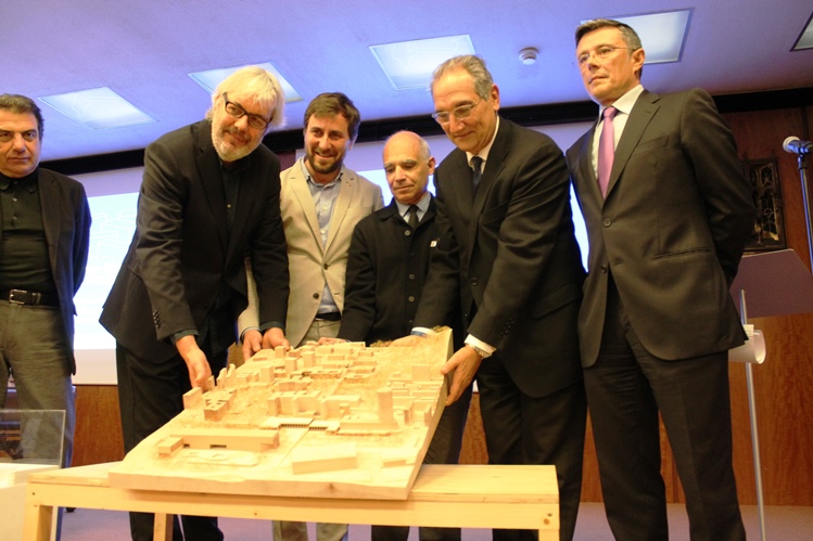 Un moment de la presentació del projecte guanyador, aquest matí a Barcelona.