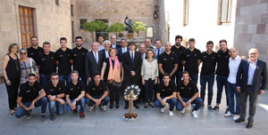 El president Puigdemont ha rebut el Reus Deportiu d'hoquei patins