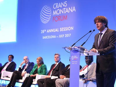 President Puigdemont inaugurates the Crans Montana Forum