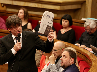 President Puigdemont in Parliament