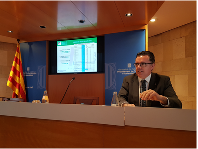 El director de l'ARC, durant la presentació de les dades.