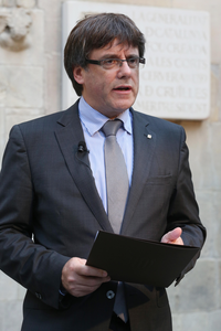 El president Puigdemont ha enregistrat un missatge per a les xarxes socials / autor: Rubén Moreno