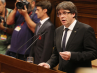 El president Puigdemont ha comparegut davant del ple del Parlament