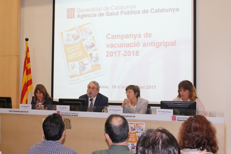 Roda de premsa de presentació de la campanya contra la grip, 2017-2018