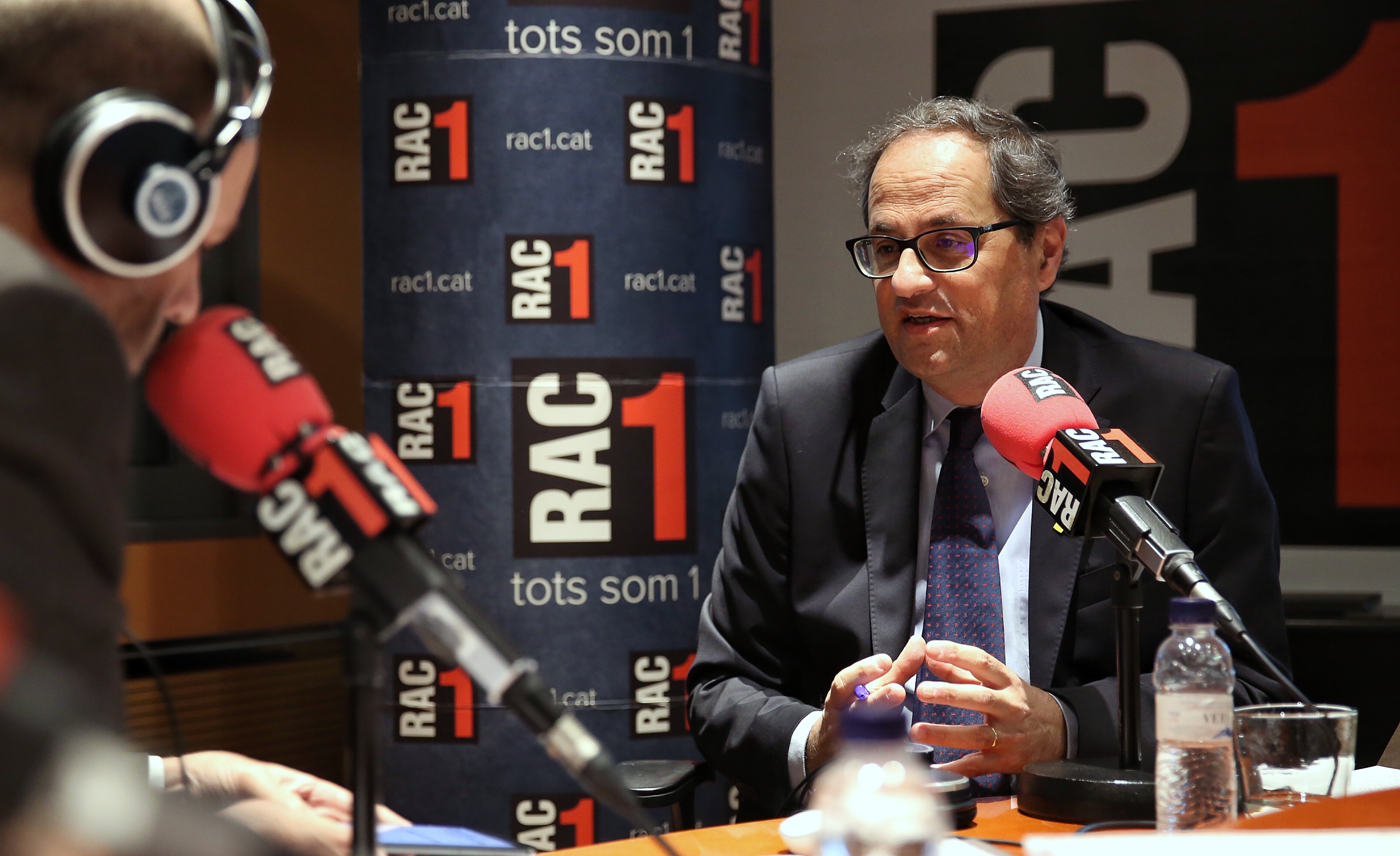 El president Torra, en un moment de l'entrevista. Autor: Jordi Bedmar