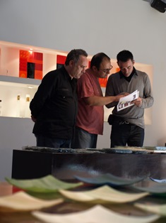 Luesma & Vega amb Ferran Adrià i Marc Cuspinera Luesma & Vega amb Ferran Adrià i Marc Cuspinera