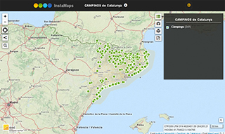 Exemple del treball d'un usuari: mapa de càmpings de Catalunya.
