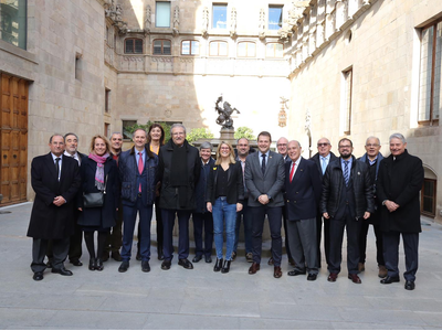 Consellera Artadi amb Federació Catalana de Bàsquet