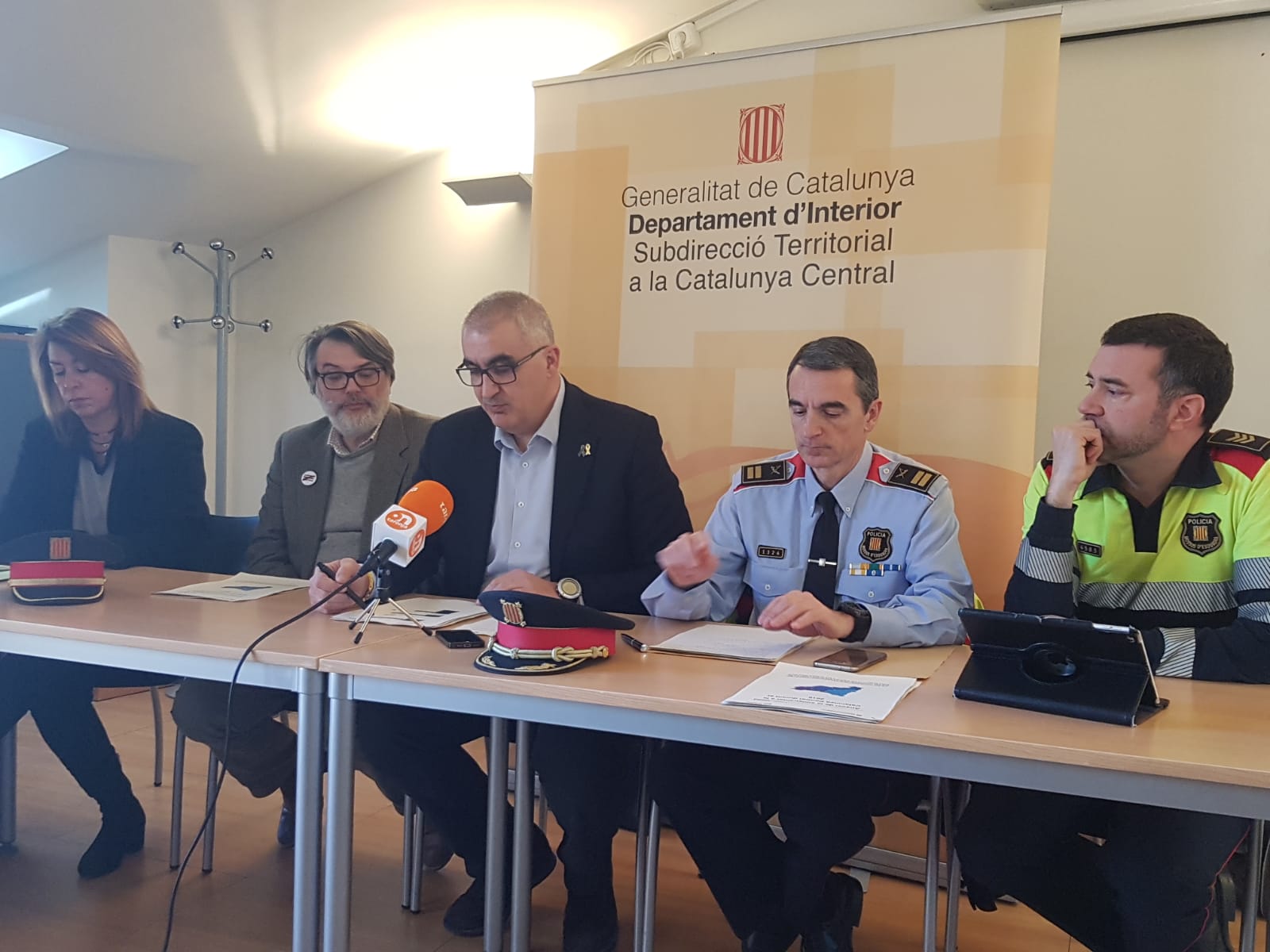 Imatge Roda de premsa Sinistralitat Catalunya Central 2018