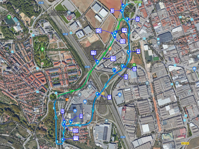 Mapa del desviament.