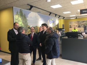 Un moment de la visita a la Fageda
