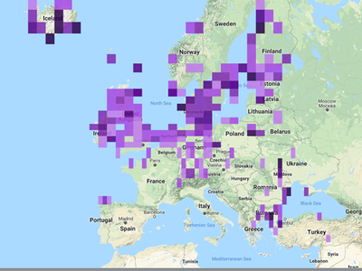 Mapa de distribució del cigne