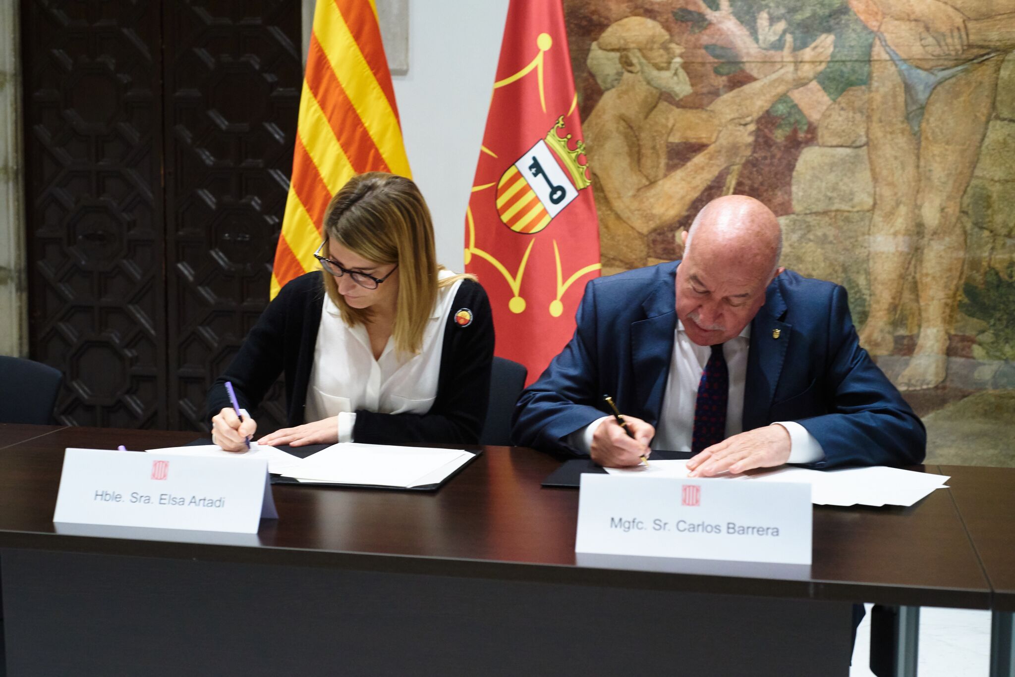 Signatura acord Govern i Conselh Generau Aran