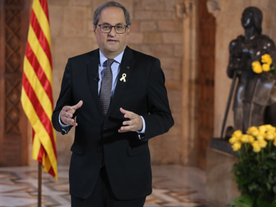 Institutional declaration by President Quim Torra for the Diada de Sant Jordi (St. George's Day)