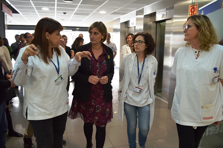 La consellera de Salut, Alba Vergés, a l'Hospital de Palamós, aquest matí. 