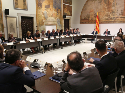 El president Torra a la reunió del Consell d'Acció Exterior i de Relacions amb la Unió Europea (foto: Jordi Bedmar)
