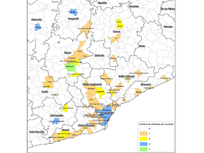 Mapa de distribució de centres Mapa de distribució de centres