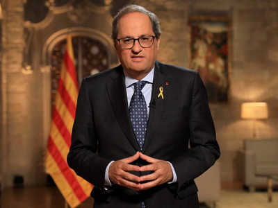 In an institutional message delivered on the eve of Catalan National Day, the head of the executive reiterated that 