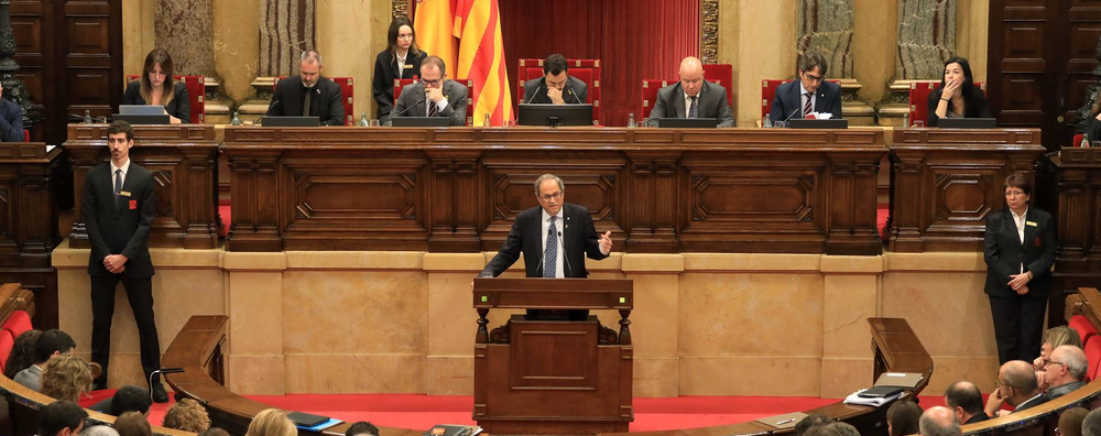 This morning, during the second general policy debate of the legislature, the president of the Government of Catalonia, Quim Torra, said: 