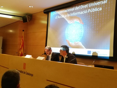 To mark International Day for Universal Access to Information (28 September), the Catalan Minister for Foreign Action, Institutional Relations and Transparency, Alfred Bosch, opened a conference on this topic today in Barcelona.