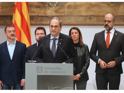 Institutional statement by President Quim Torra following the Central Electoral Board's decision to ban him from office