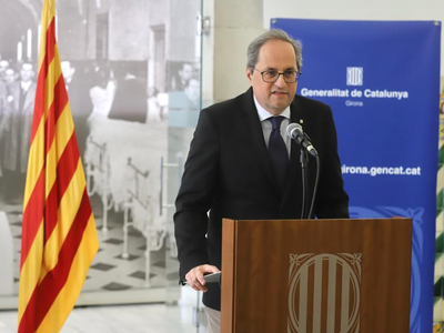 El president Torra ha comparegut a Girona