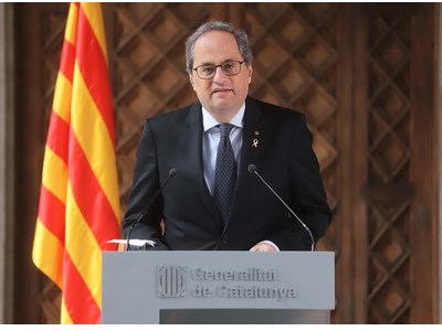 In an institutional statement today, President Torra said he will announce an election date after the Government of Catalonia's budget has been passed by Parliament.