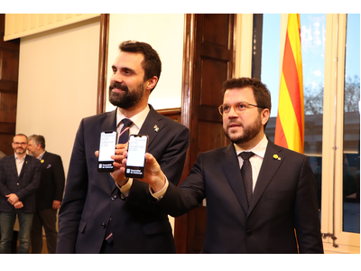 El vicepresident Aragonès i el president del Paralment