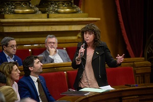 La consellera Teresa Jordà avui al Parlament La consellera Teresa Jordà avui al Parlament