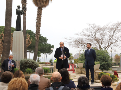 El president Quin Torra durant l'acte inaugural de la ruta literària Joaquim Ruyra