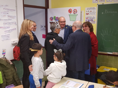 Visita del conseller Josep Bargalló a l'Escola Barceló i Matas