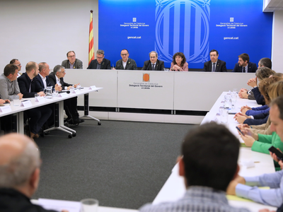 El president i la consellera, durant la reunió. Autor: Jordi Bedmar