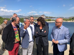La consellera Teresa Jordà en una visita el passat mes de maig a la Comunitat de Regants de Valls