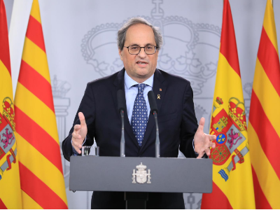 El president Torra compareix en roda de premsa a La Moncloa (foto: Jordi Bedmar)