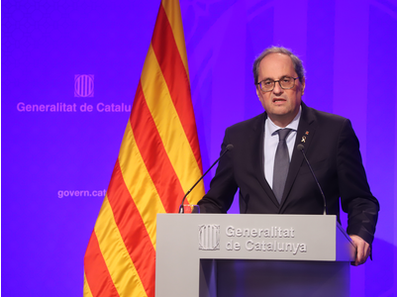 The president said the measures introduced by the Spanish government were insufficient and ineffective and called on PM Sánchez to close borders, isolate Catalonia, Madrid and all focal points of risk and deliver a package of compensatory economic measures.