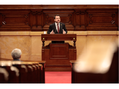 El vicepresident Aragonès, al Parlament de Catalunya