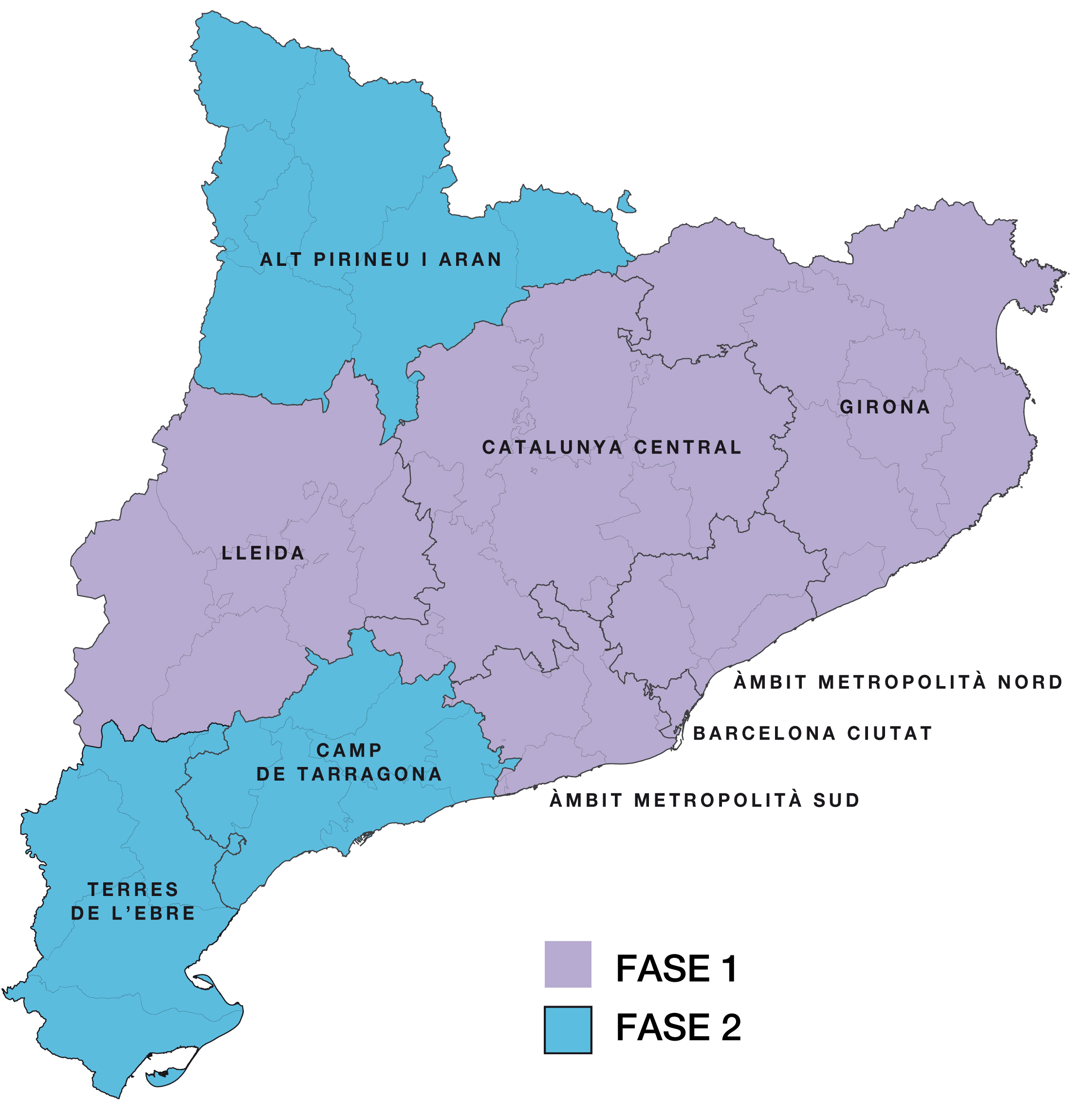 Proposta territorial de desconfinament gradual, a partir del 25 de maig
