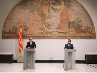 President Torra and Vice-President Aragonès gave a press briefing yesterday to present the Catalonia 2022 strategy.
