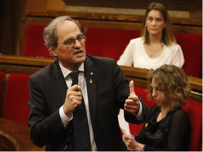 The president said the Catalan government's priority right now is to steer Catalonia out of the health, economic, social and educational crisis triggered by Covid-19.